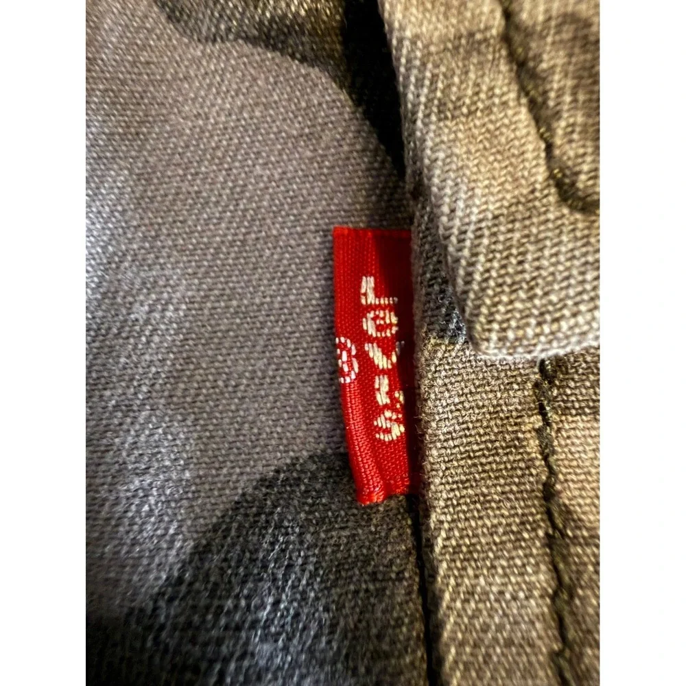 Levi's Red Tab Cargo Shorts Mens W40 Grey Camo Y2K Cotton Utility